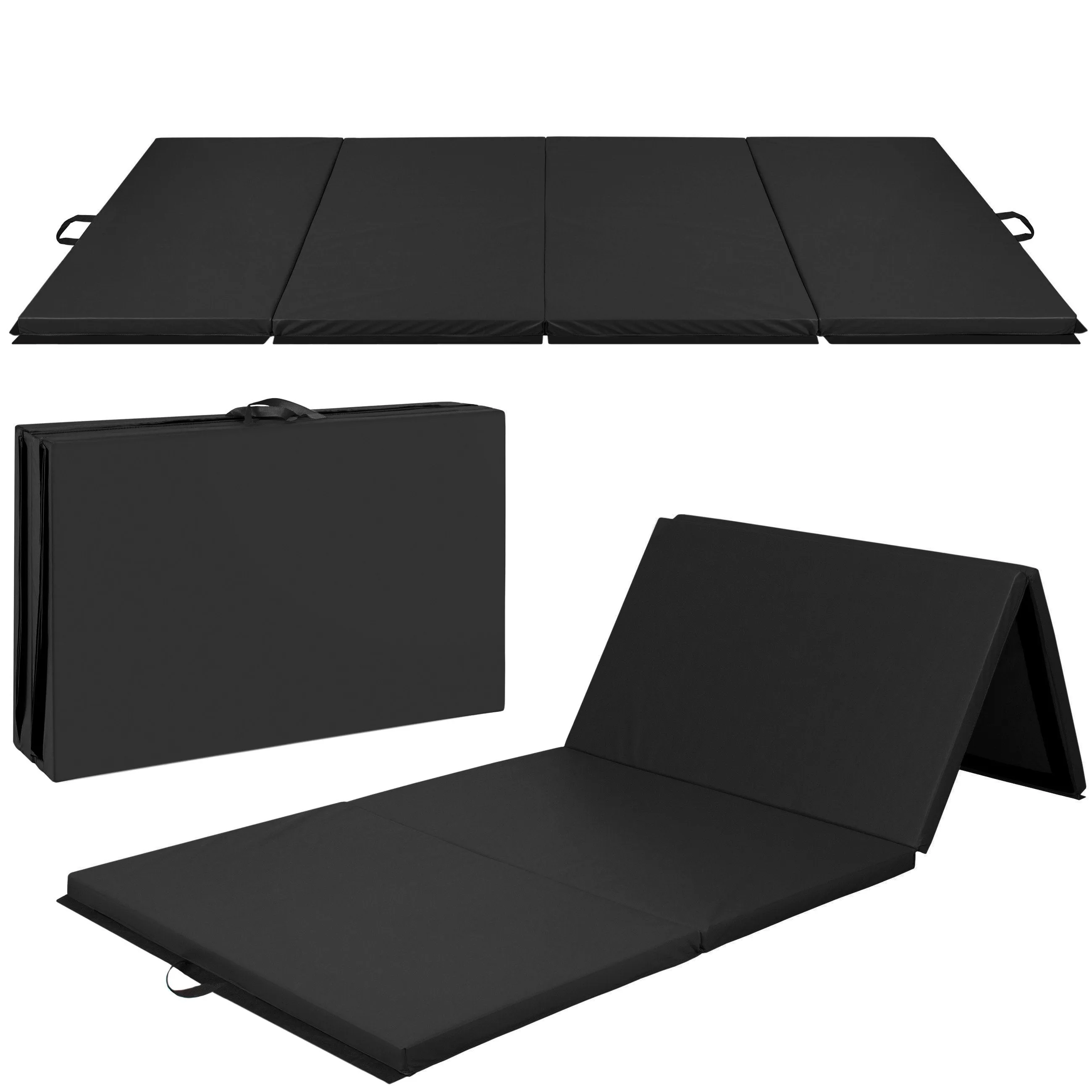 10ft 4-Panel Folding Foam Gym Exercise Floor Mat w/ Carrying Handles