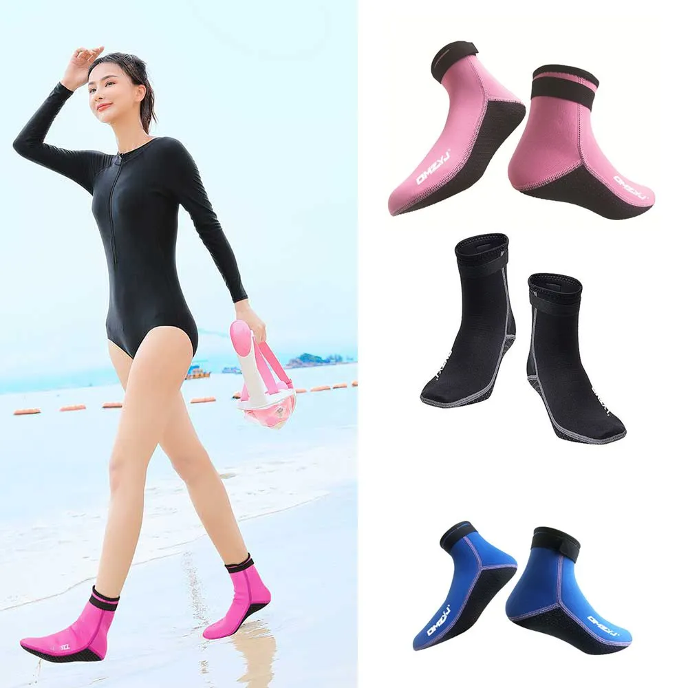 1Pair 3mm Neoprene Beach Swimming Diving Socks Water Sport Anti Slip Warming Shoes Swim Surfing Diving Surfing Socks Beach Boots