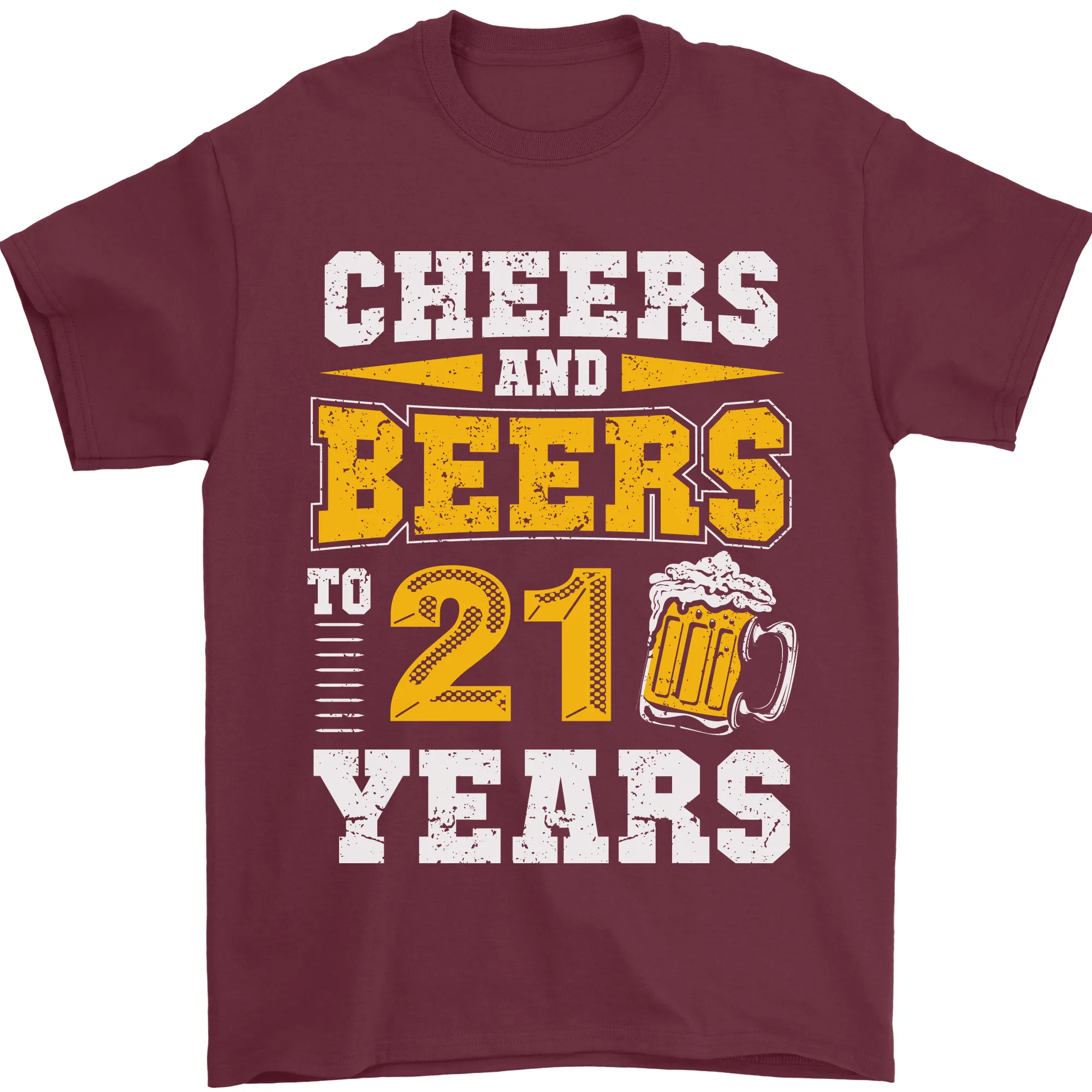 21st Birthday 21 Year Old Funny Alcohol Mens T-Shirt 100% Cotton