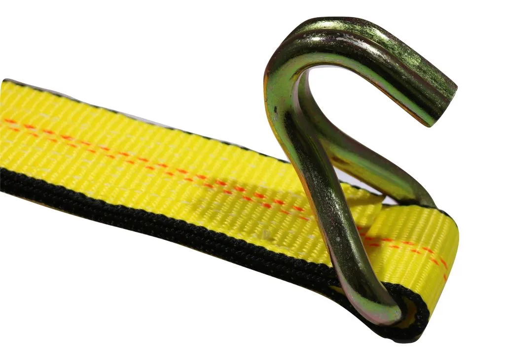 2" x 11 Ft Over the Wheel 3-Point Auto Tie Down Strap w/ 3 Hooks & 3 Sliding Cleats | 2 PACK