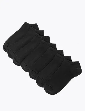 7pk of Cotton Rich Trainer Liner Socks