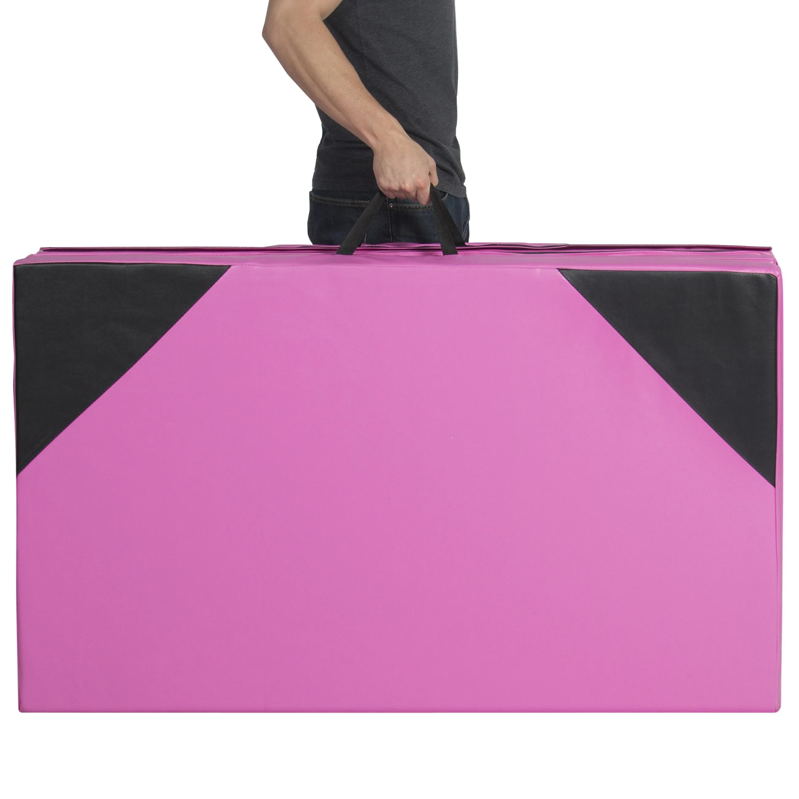 8ft 4-Panel Folding Foam Gym Exercise Floor Mat w/ Carrying Handles