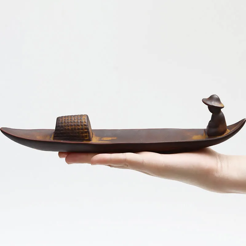 A Lonely Fisherman Ceramic Healing Incense Burner