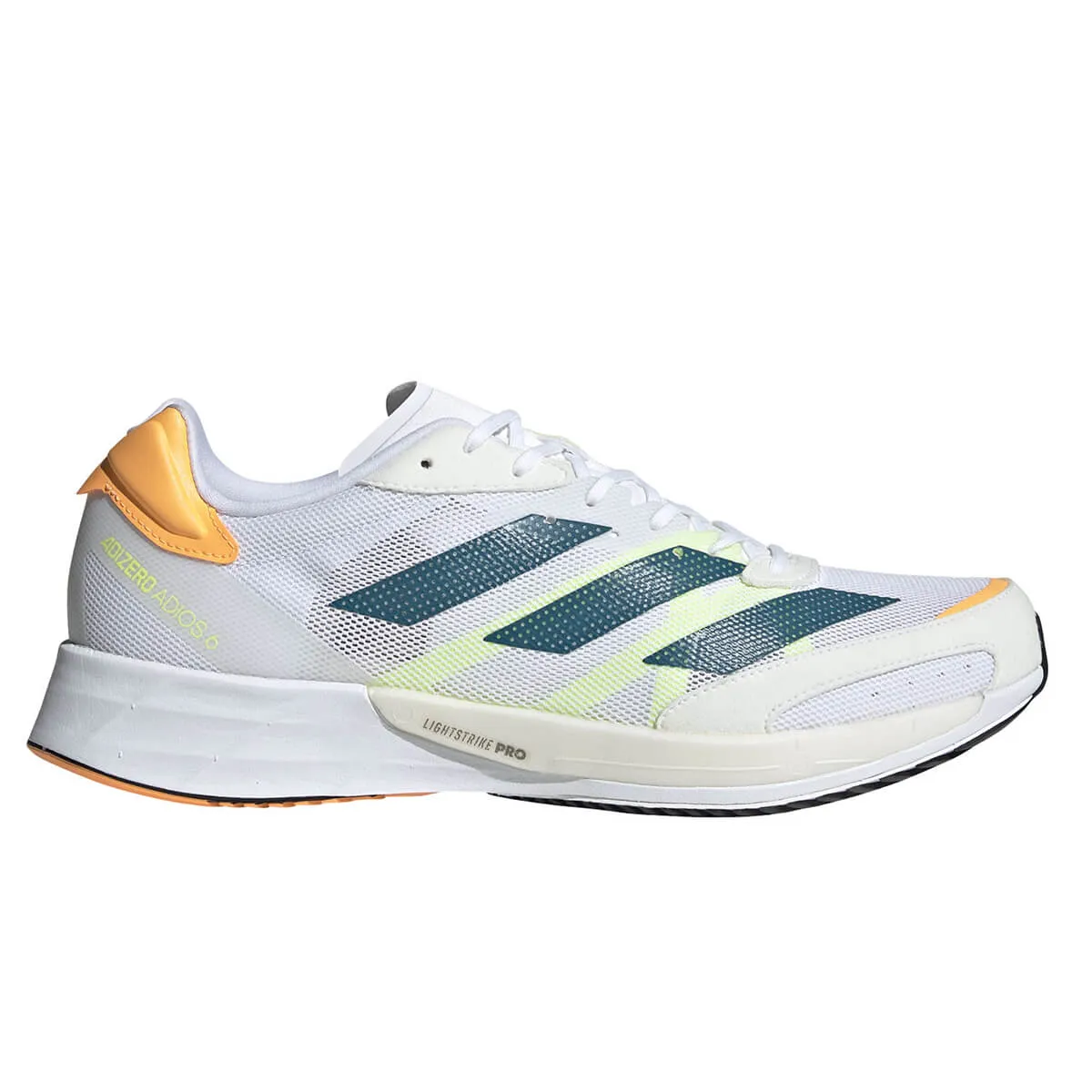 Adidas Adizero Adios 6 Mens | White/real Teal/flash Orange