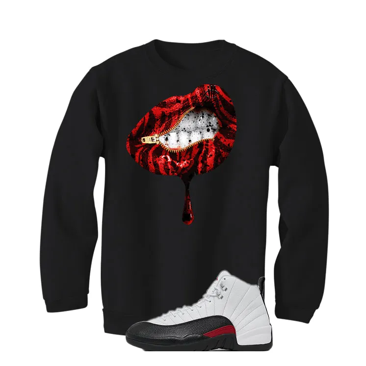 Air Jordan 12 “Red Taxi” | illcurrency Black T-Shirt (LIPS UNSEALED)