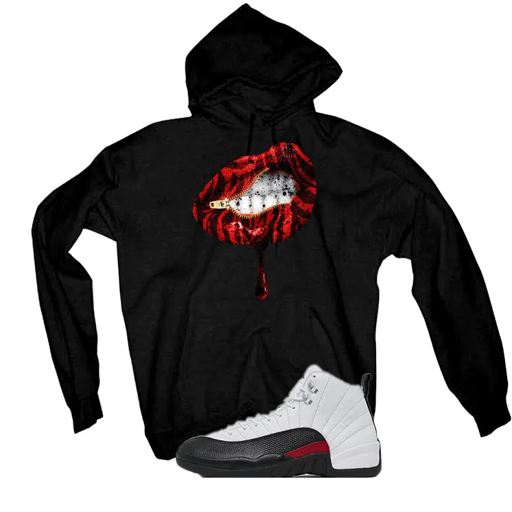 Air Jordan 12 “Red Taxi” | illcurrency Black T-Shirt (LIPS UNSEALED)