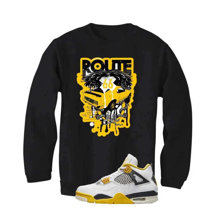 Air Jordan 4 WNNS “Vivid Sulfur” | illcurrency Black T-Shirt (Route 66 Vintage car)