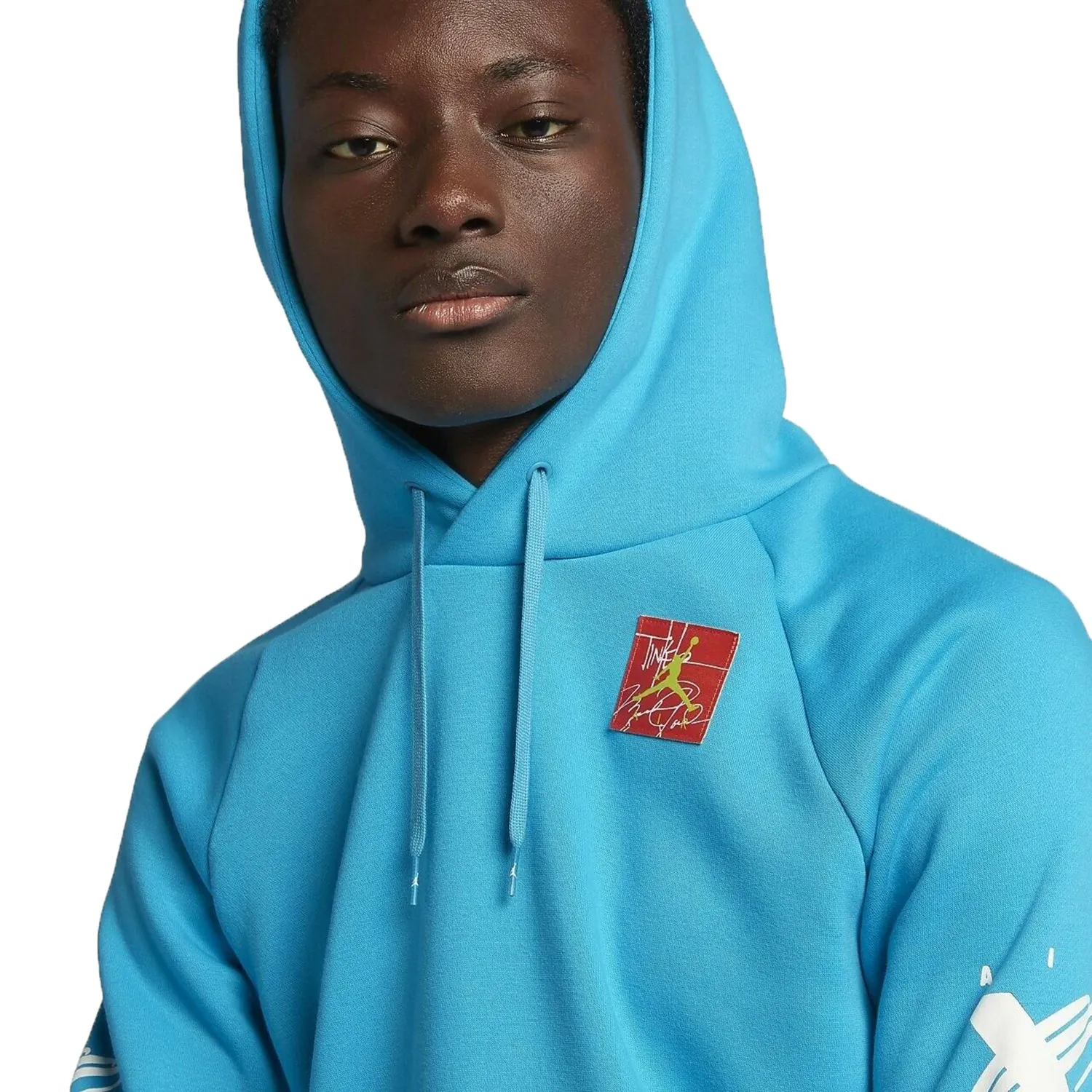 Air Jordan Men's Legacy Tinker Men's Pullover Hoodie Blue Lagoon-White