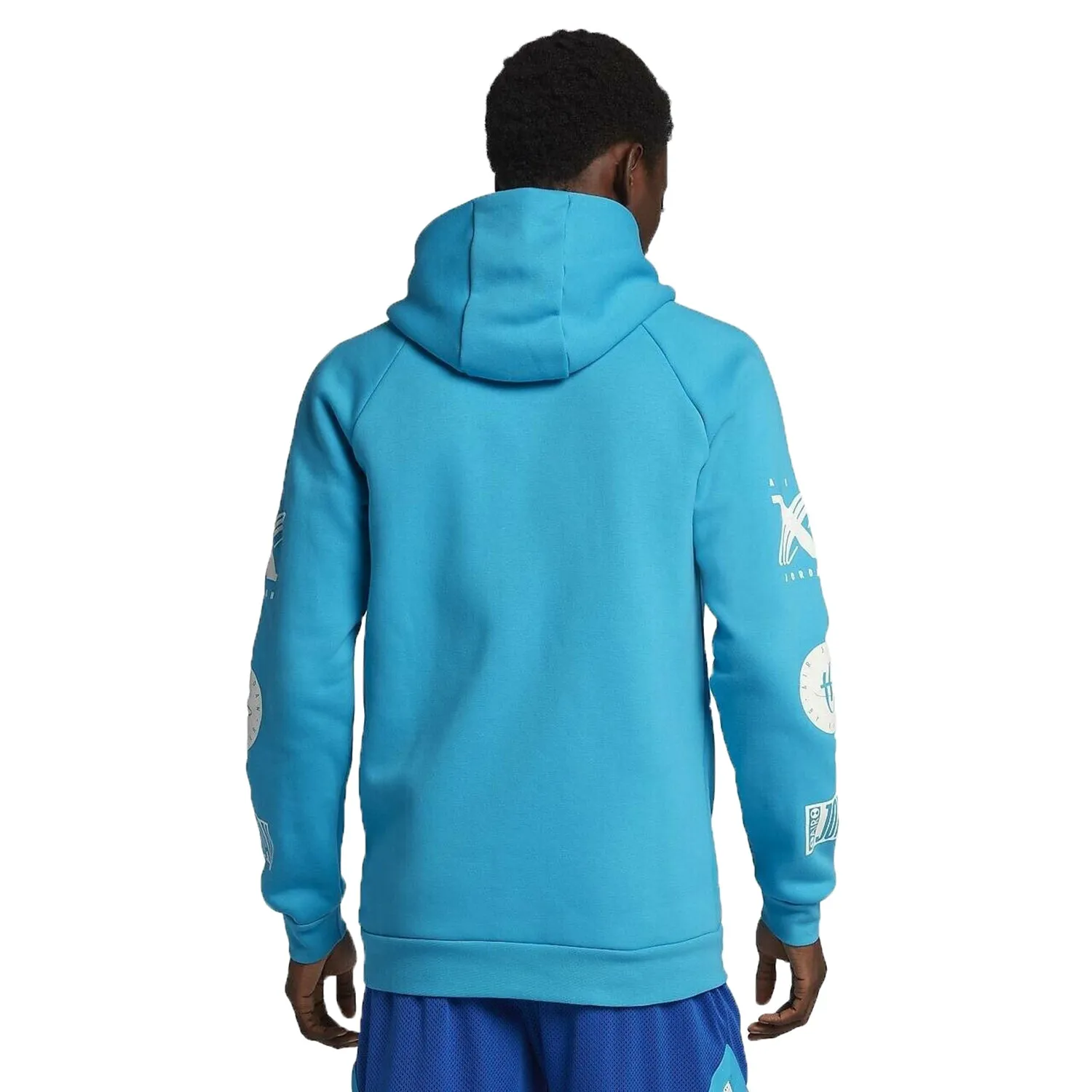 Air Jordan Men's Legacy Tinker Men's Pullover Hoodie Blue Lagoon-White