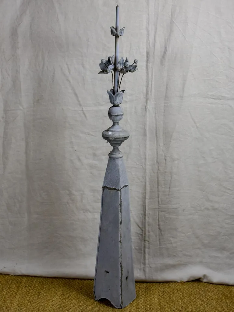 Antique French Lightning rod with flowers