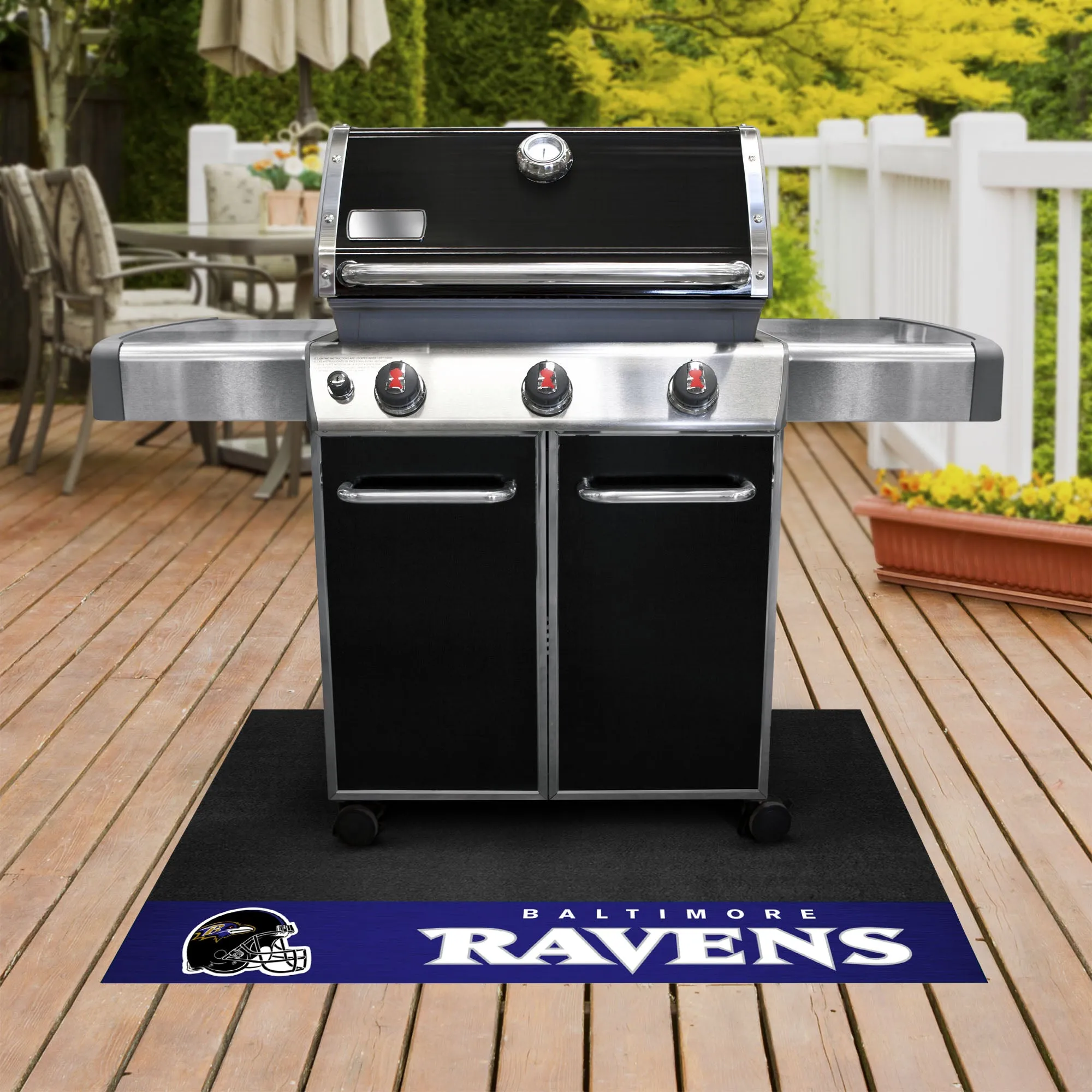 Baltimore Ravens Vinyl Grill Mat - 26in. x 42in.