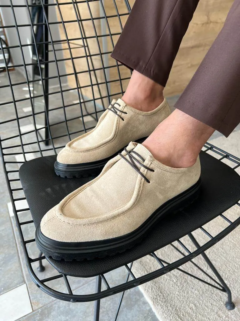 Beige Suede Leather Shoe