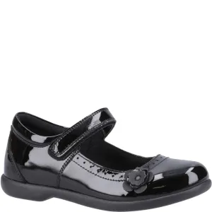 Black Bethany Patent Senior School Shoes