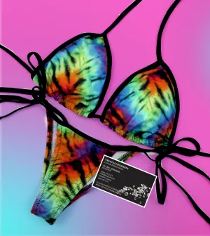 Black tie dye practice bikini