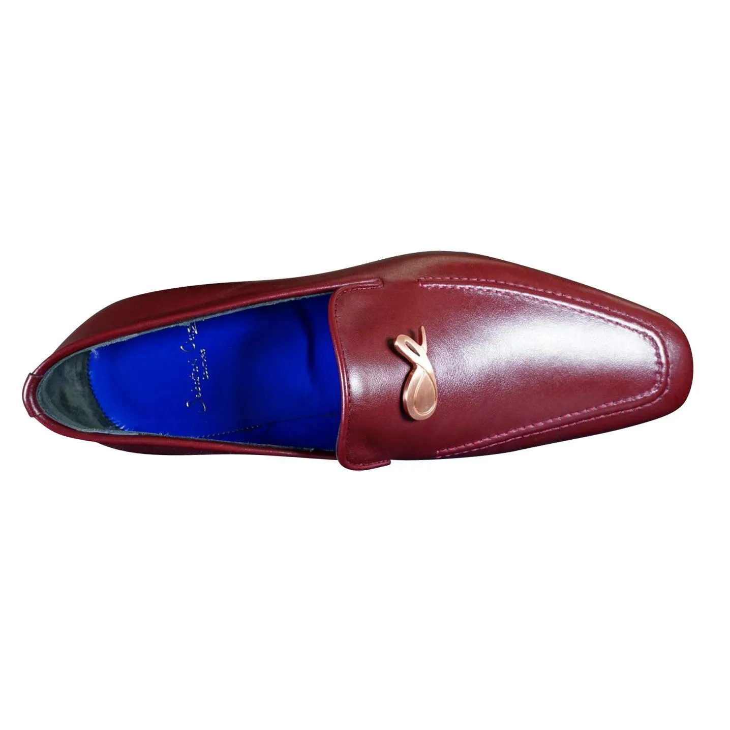 Bordo With Rose Gold Hardware Leather Loafers