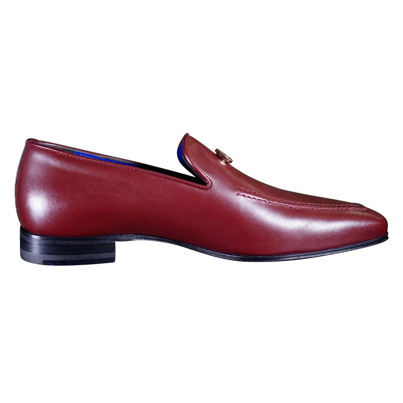 Bordo With Rose Gold Hardware Leather Loafers