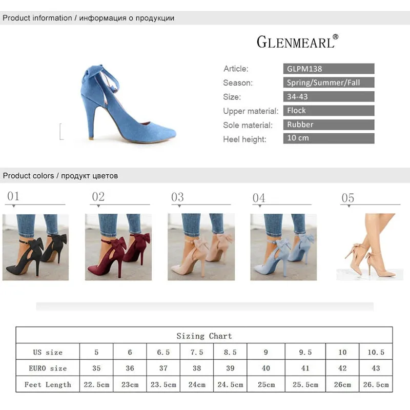 Butterfly Buckle Pointed Toe High Heels Shoes