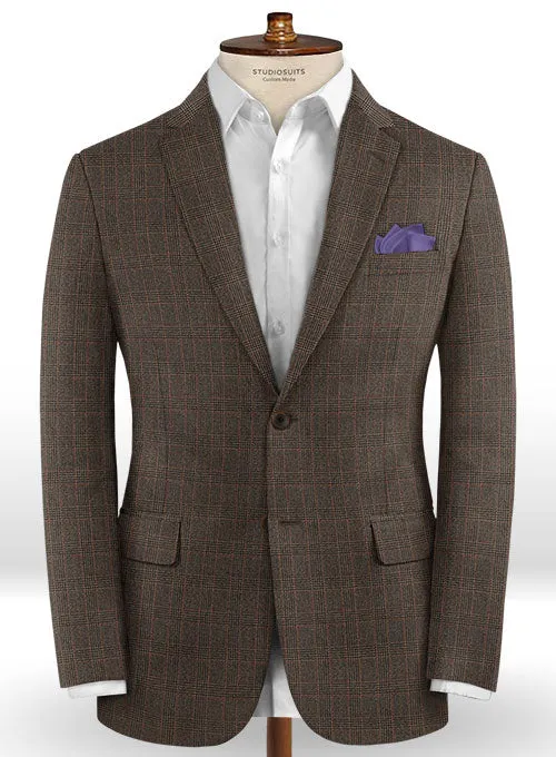 Caccioppoli Dapper Dandy Ingel Brown Wool Jacket