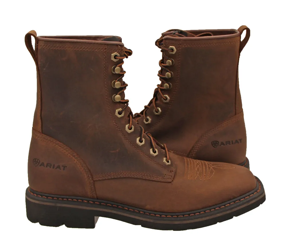 Cascade 8'' Wide Square Alamo Brown Boot by Ariat