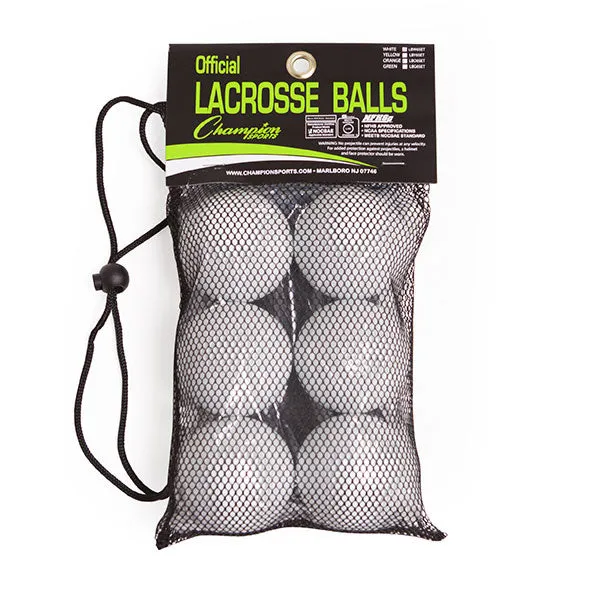 Champion Sports NOCSAE Lacrosse Balls (set of 6)