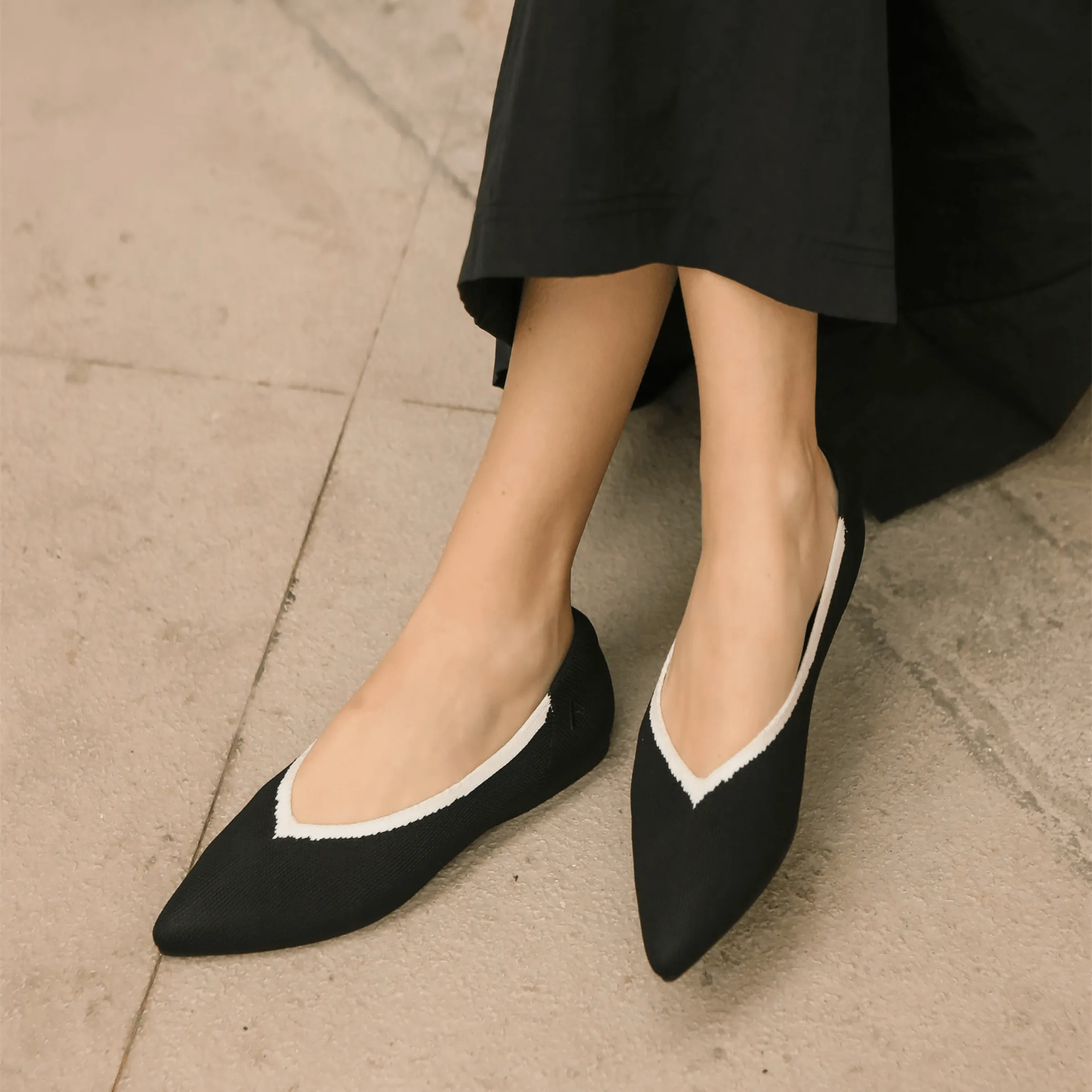 Charlotte Curved Pointed Toe Flats