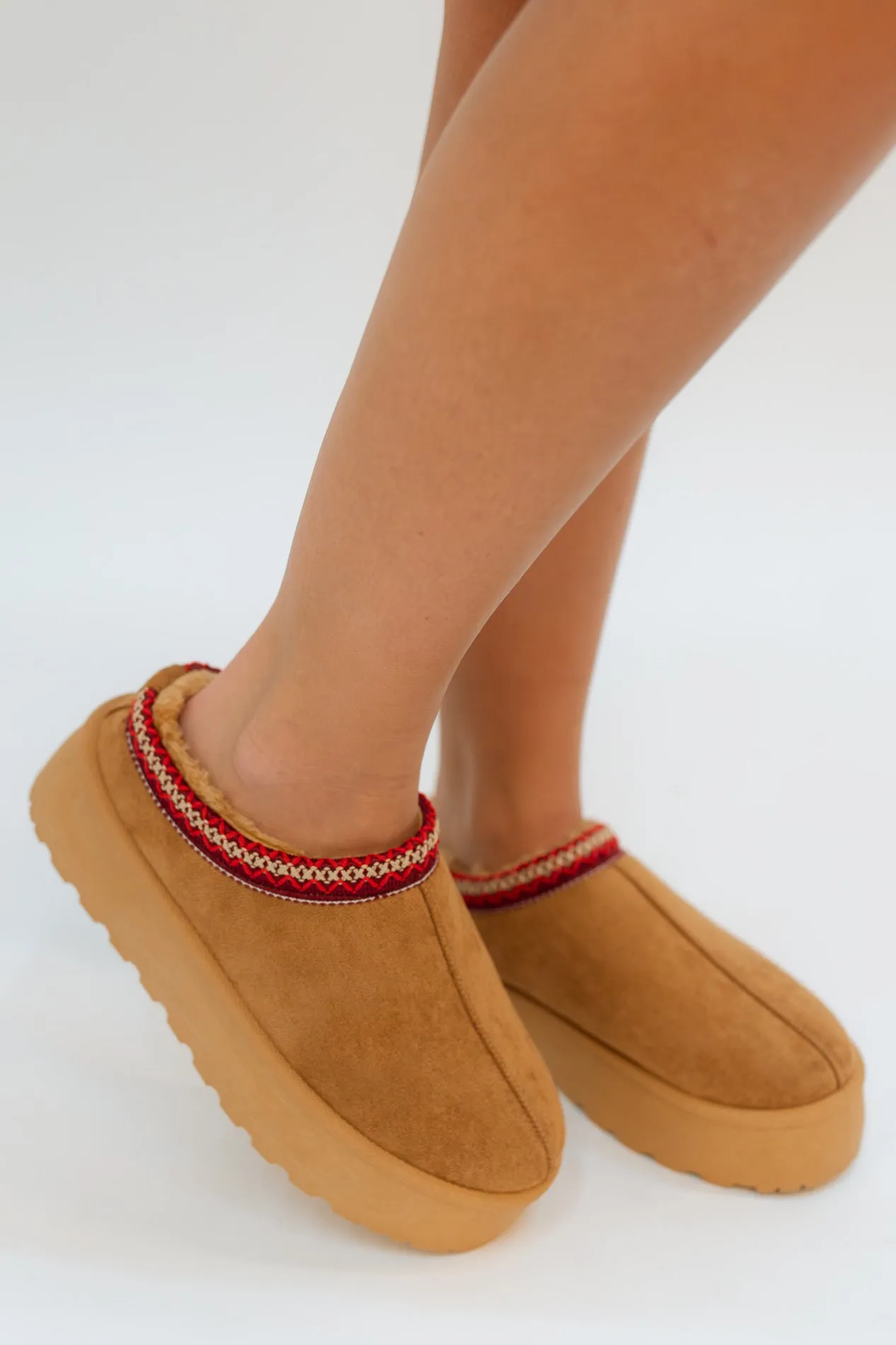 Chestnut Platform Slippers