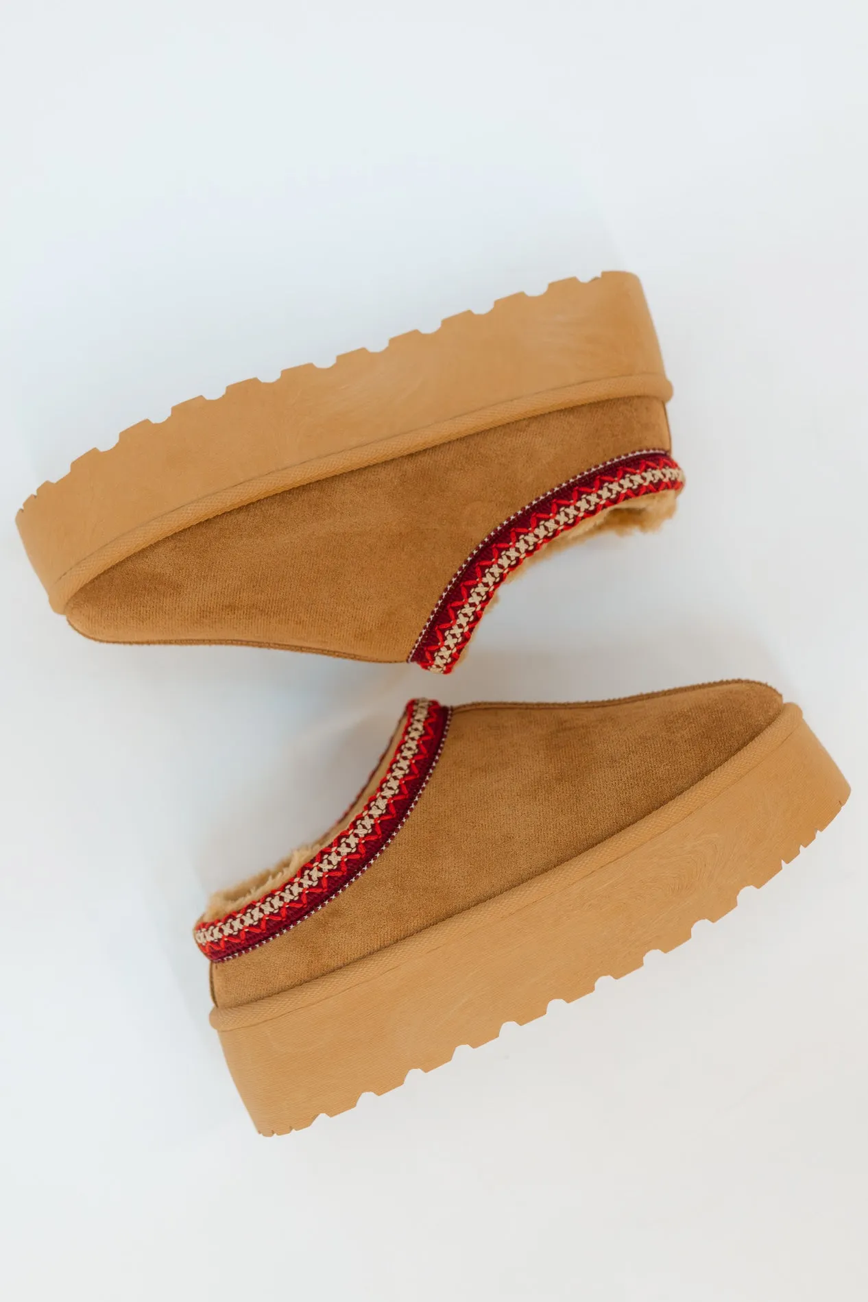 Chestnut Platform Slippers