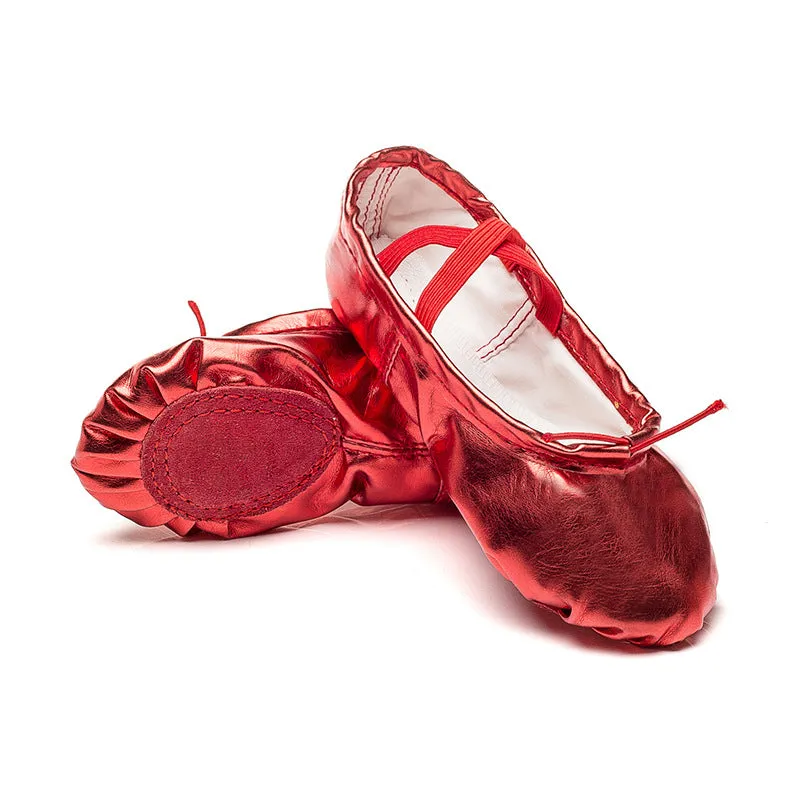 Child Ballet Dancing Shoes Slip on Party Flats for Girls