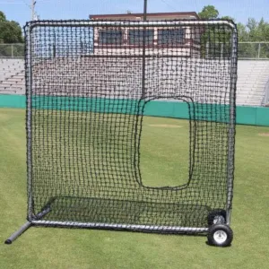 Cimarron Sports Premier 7'x7' Softball Net With #84 Netting And Wheel Kit - CMH-7x784PSBNFW