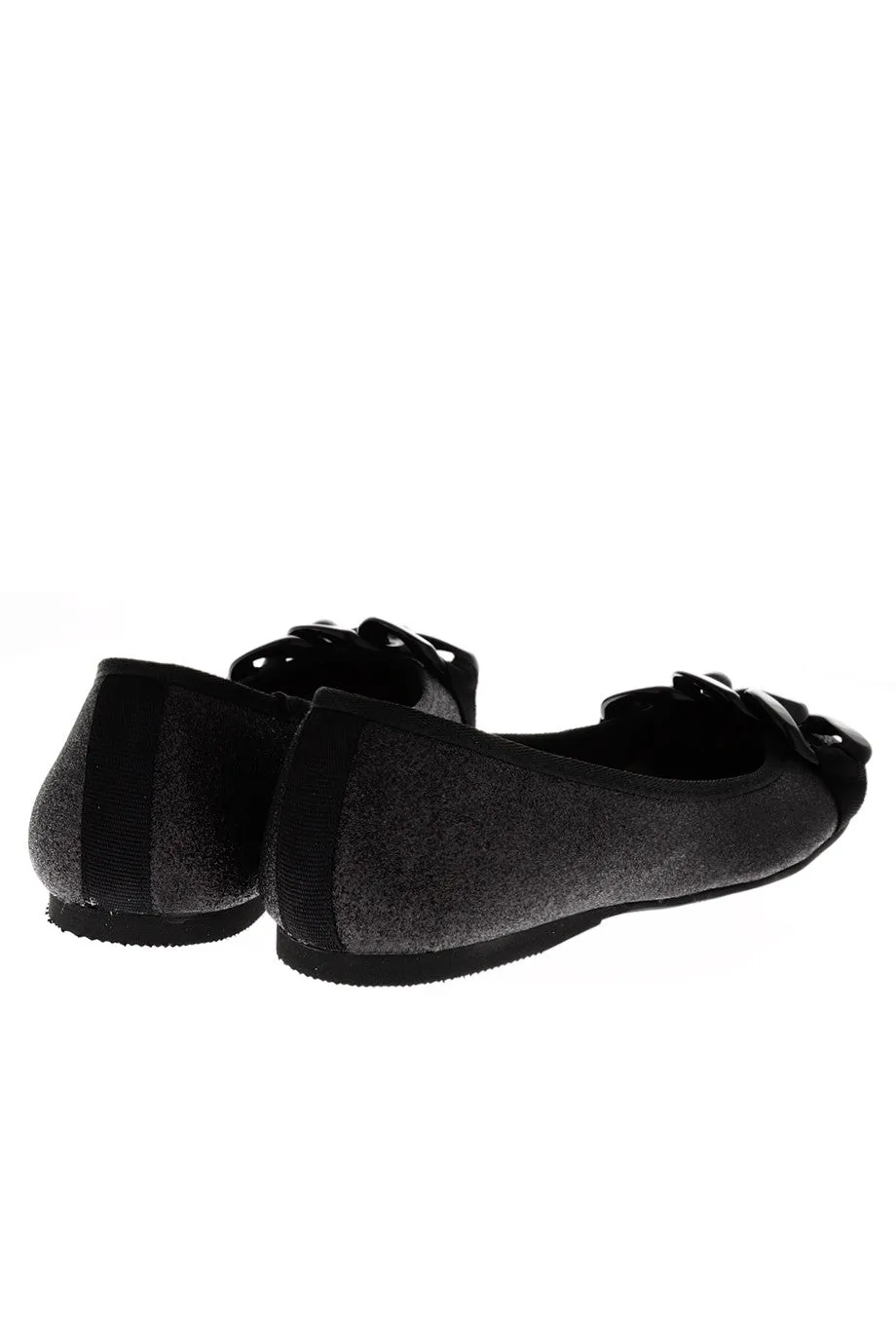 CLAUDIA GHIZZANI NINA Black Glitter Ballerinas