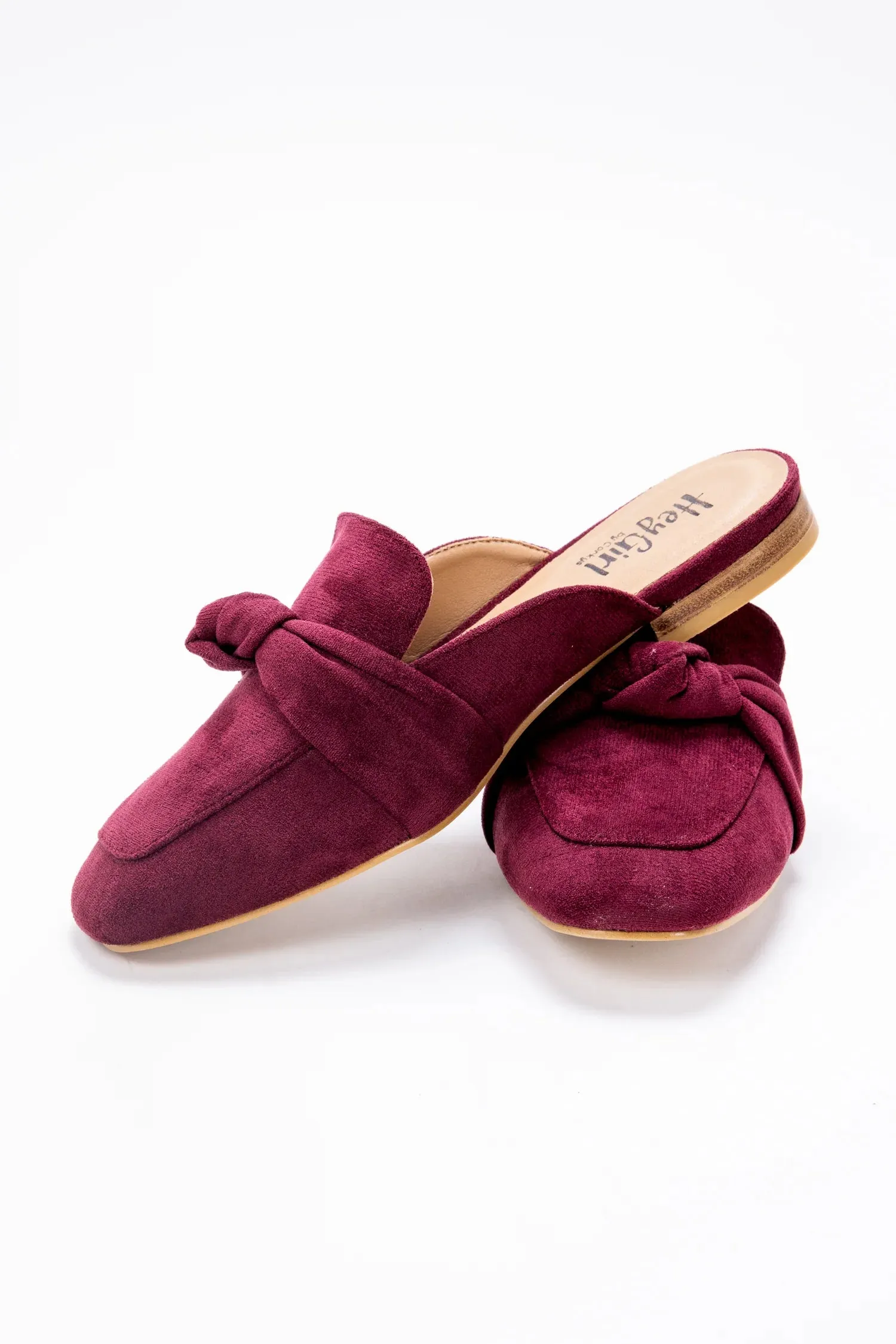 Clingy Slip-On Shoe by Corky’s - Burgundy Faux Suede