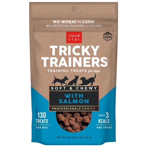 Cloud Star Tricky Trainers Chewy Dog Treats Salmon Flavor