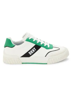 Color Block Sneakers with Dkny Logo, White