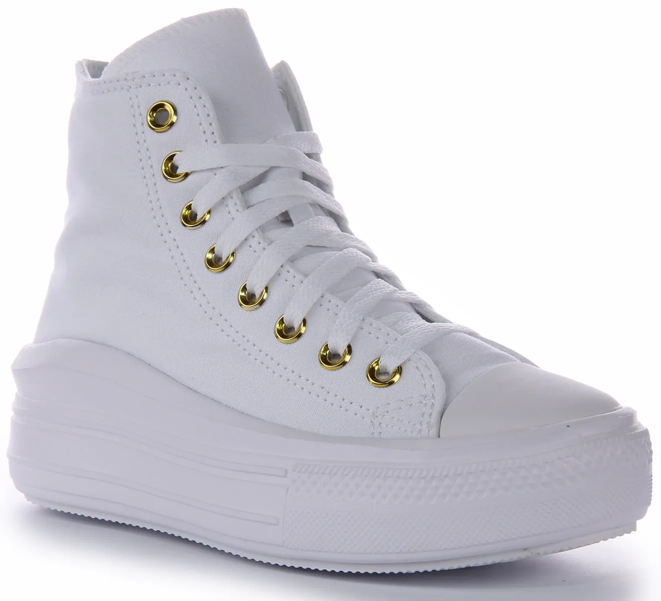 Converse All Star Move Platform A05459C In White Gold