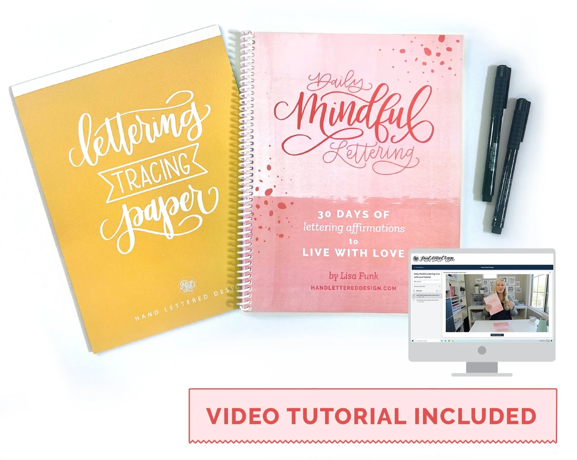 Daily Mindful Lettering Kit: Live With Love