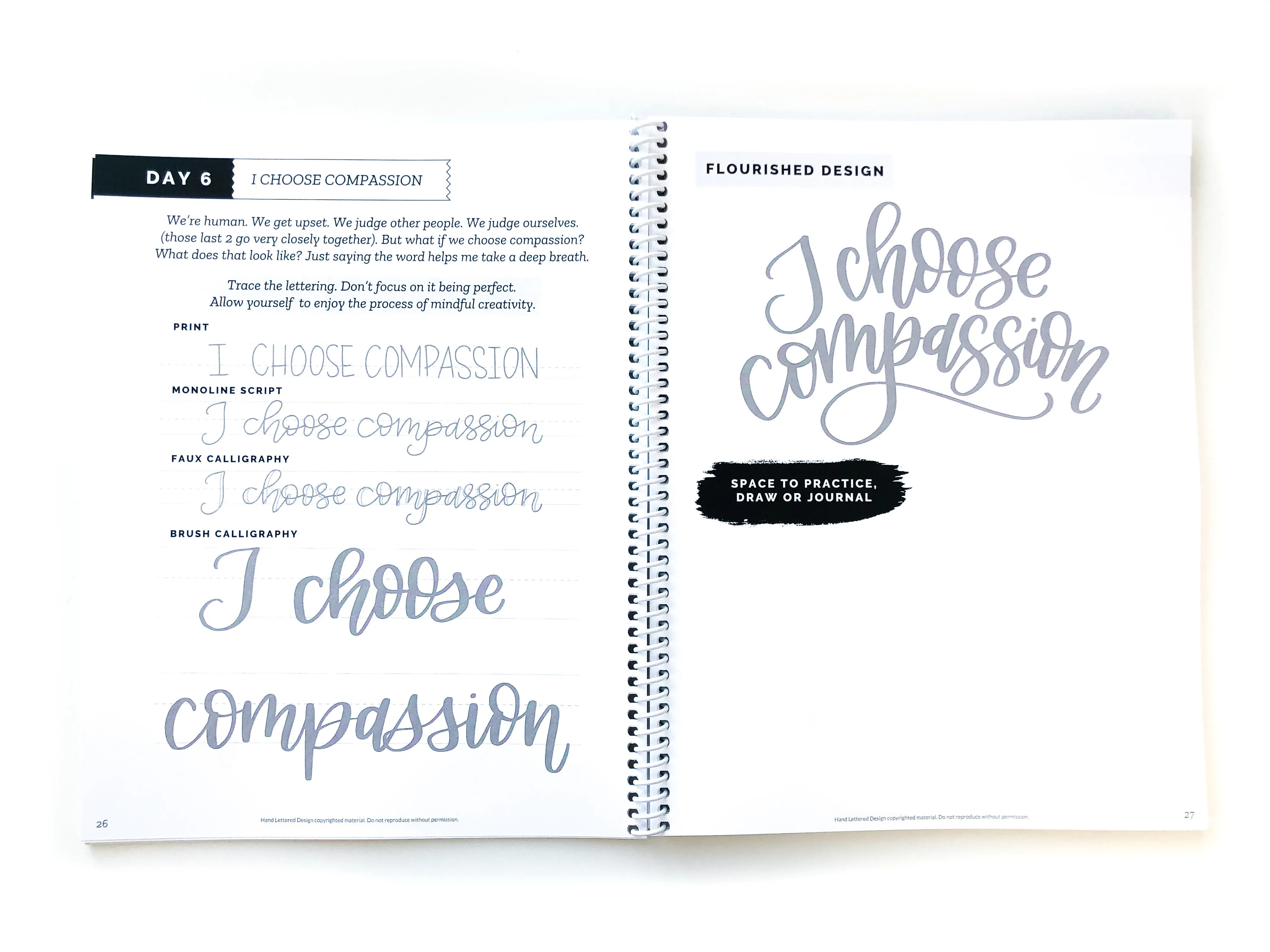 Daily Mindful Lettering Kit: Live With Love