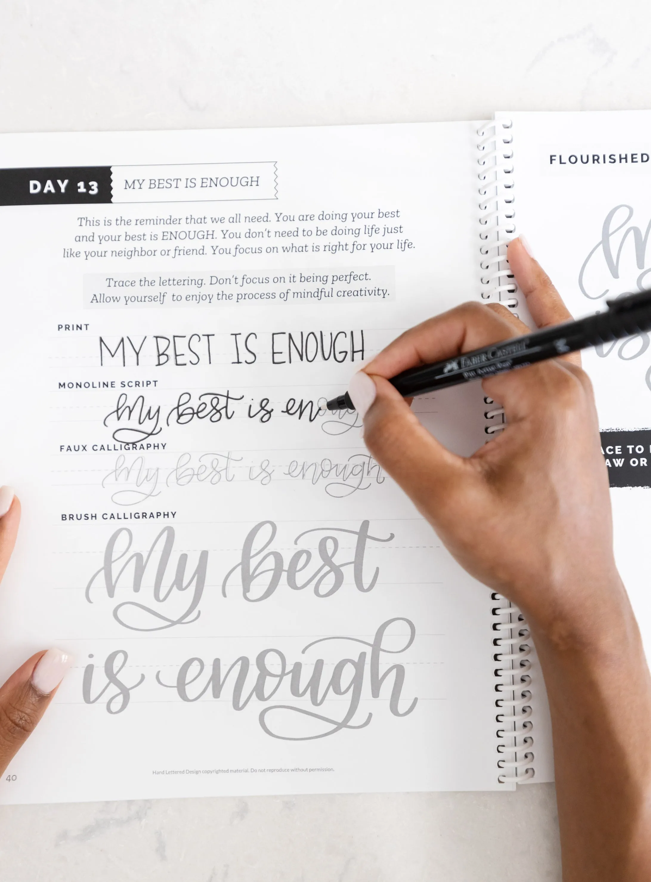 Daily Mindful Lettering Kit: Live With Love