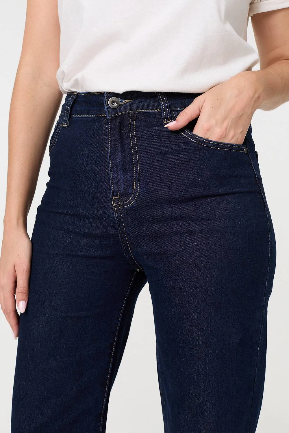 Denim High Waist Wide Leg Jeans