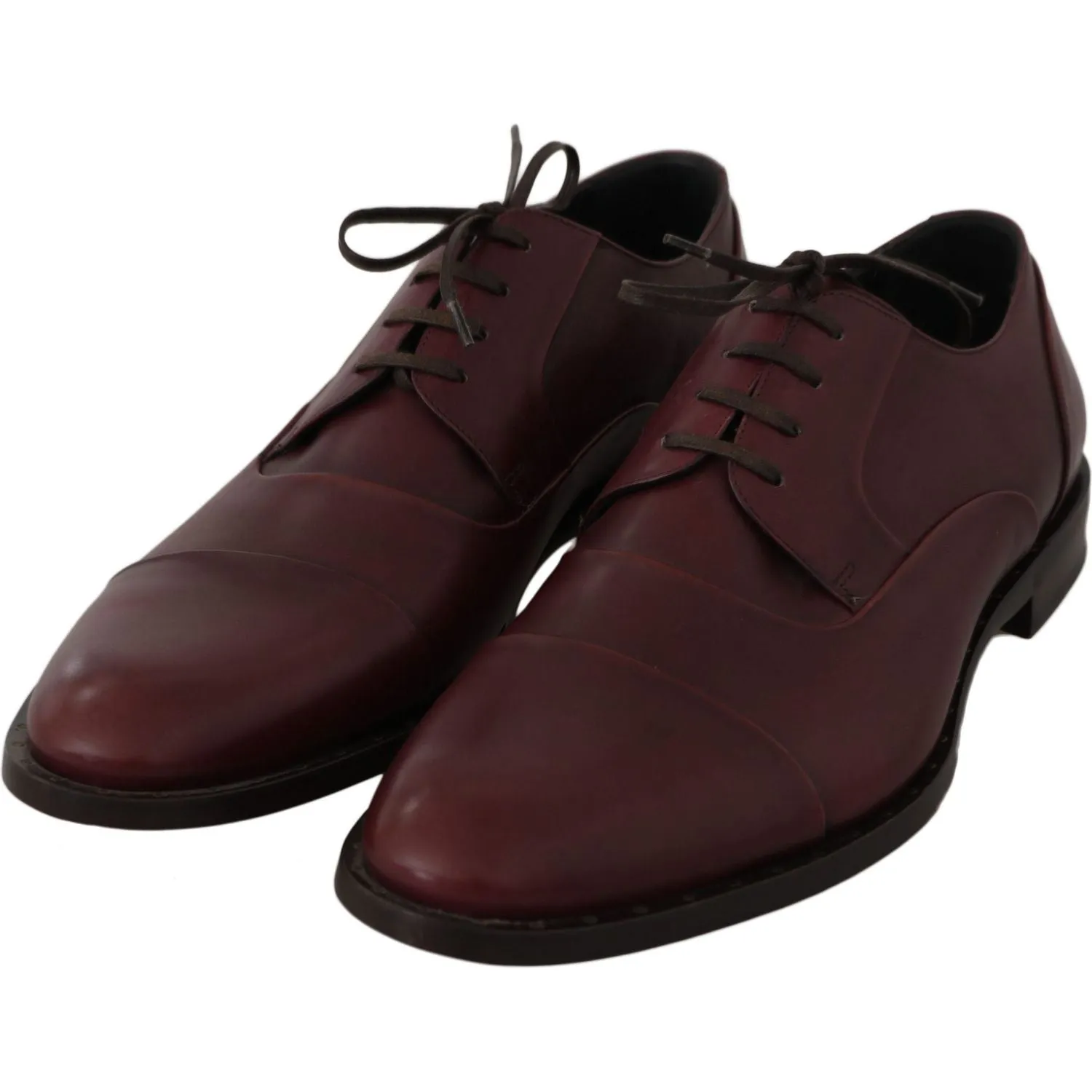 Dolce & Gabbana Elegant Bordeaux Leather Dress Shoes