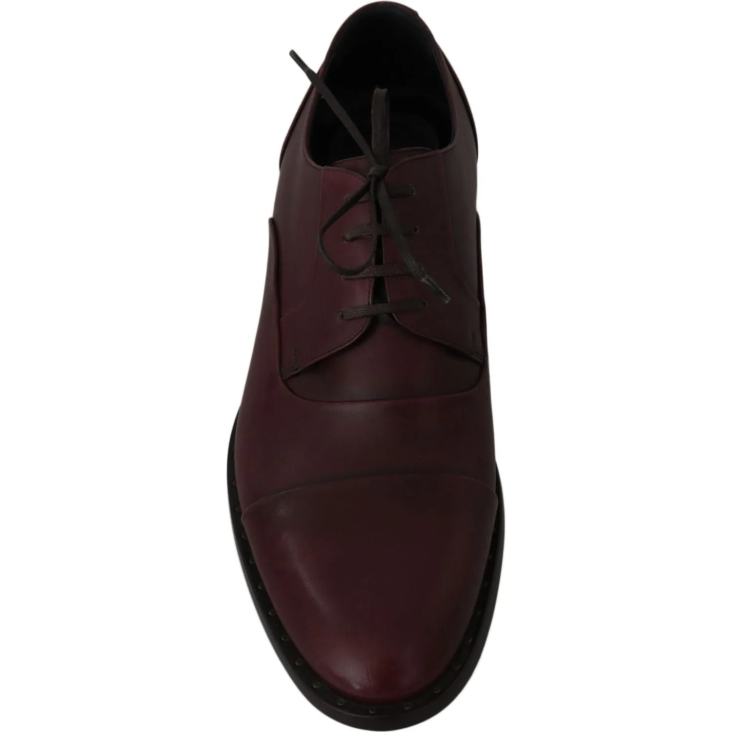 Dolce & Gabbana Elegant Bordeaux Leather Dress Shoes