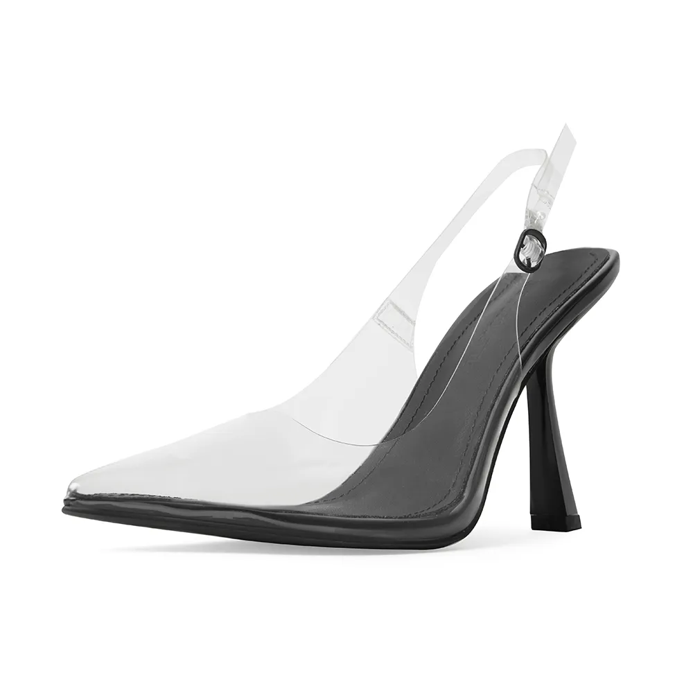 Donatella Clear Slingback Pumps