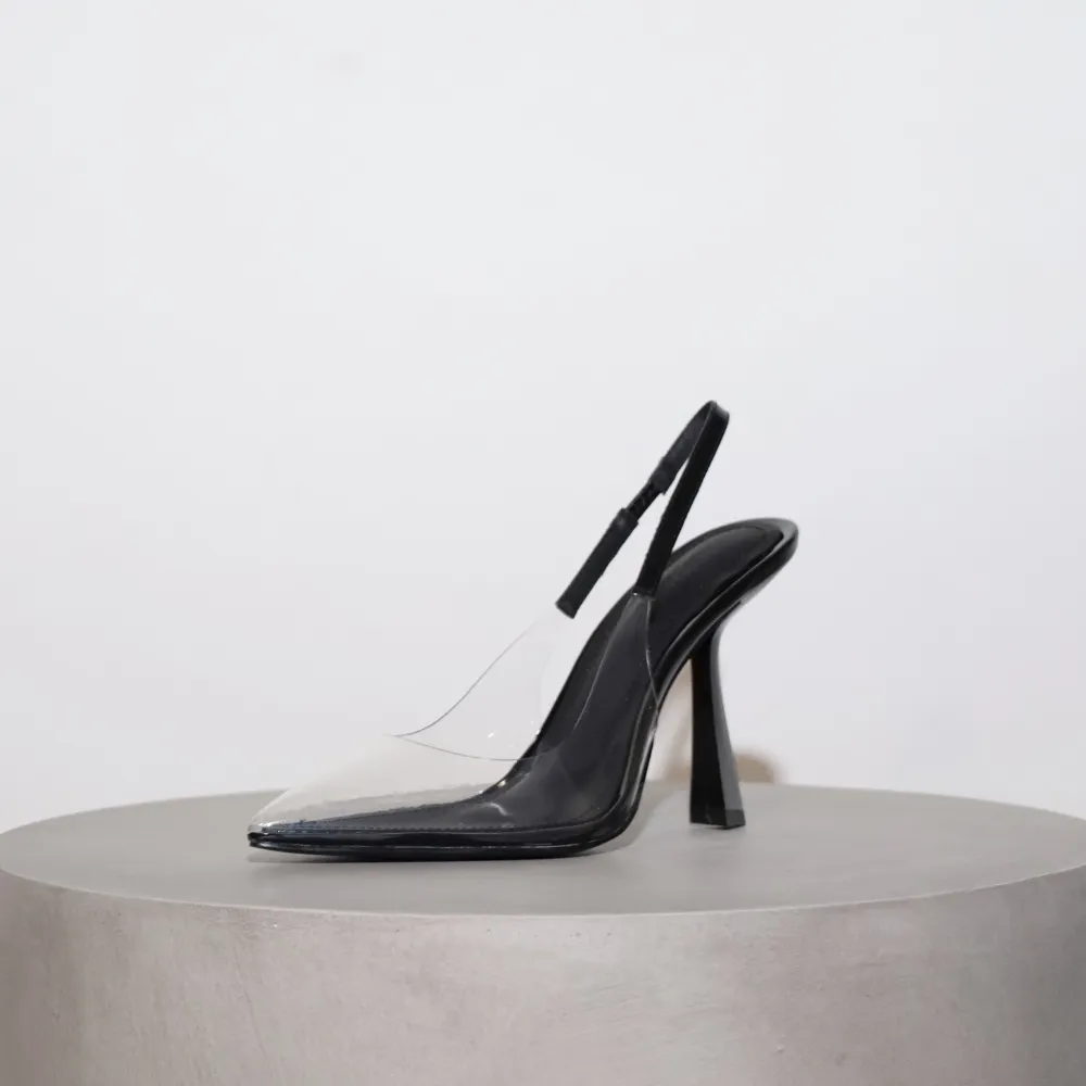 Donatella Clear Slingback Pumps