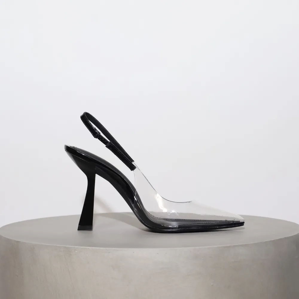 Donatella Clear Slingback Pumps