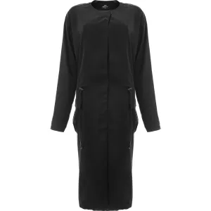 Dr Denim Womens Black Jill Trench with Drawstring