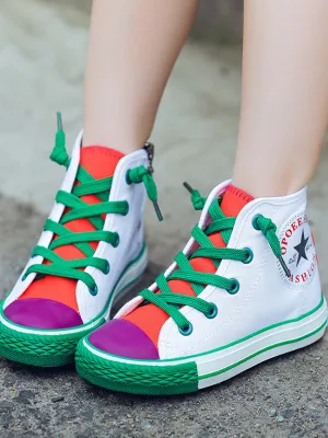 Feeling Happy Multicolor High Top Sneakers By Liv and Mia