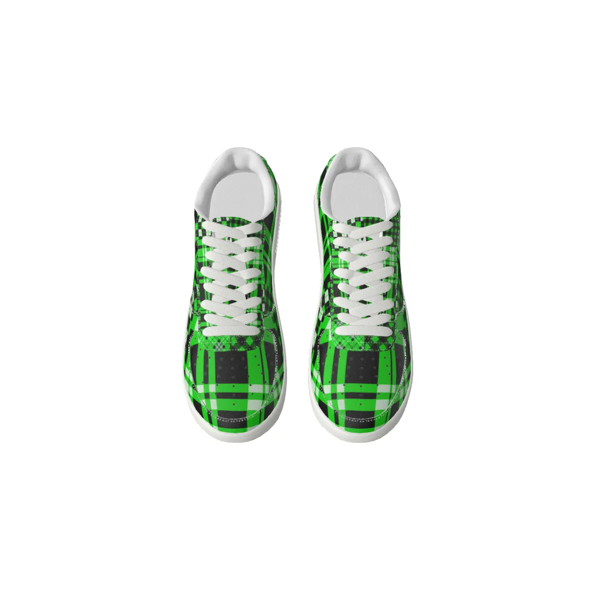 FLEXIN PLAID GREEN Men's Air Force Shoes