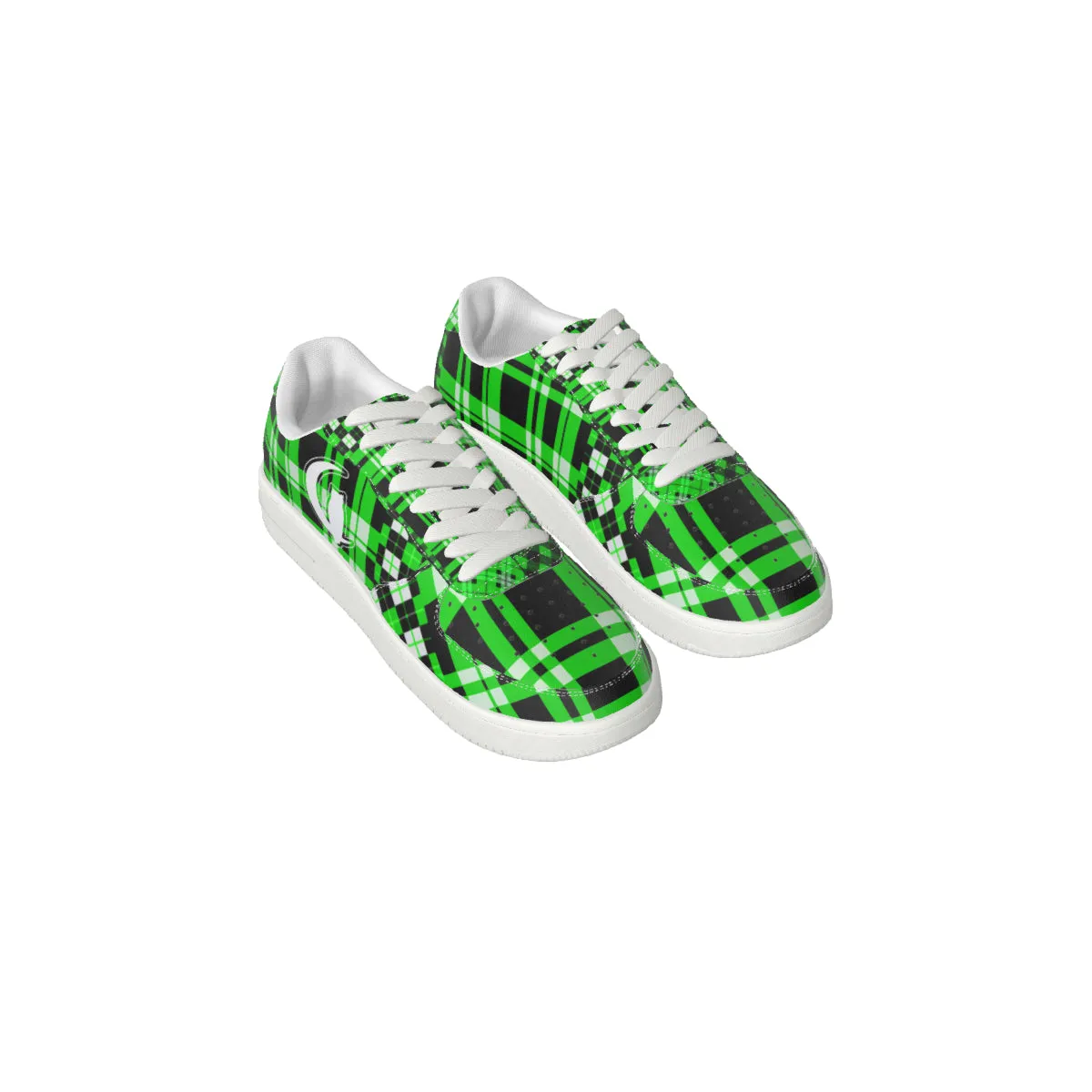 FLEXIN PLAID GREEN Men's Air Force Shoes