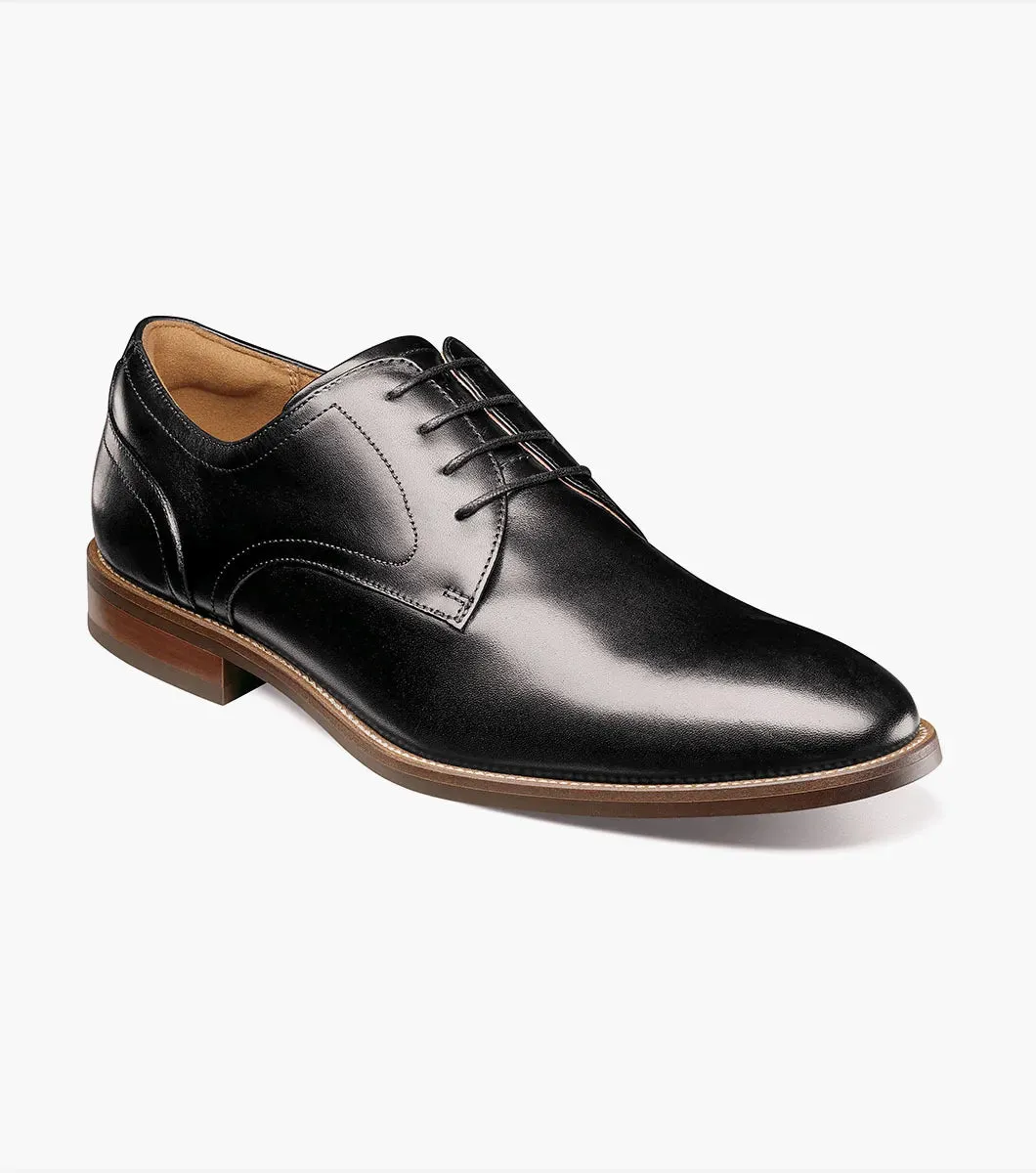 Florsheim Men Rucci Plain Toe Oxford Shoes-Black