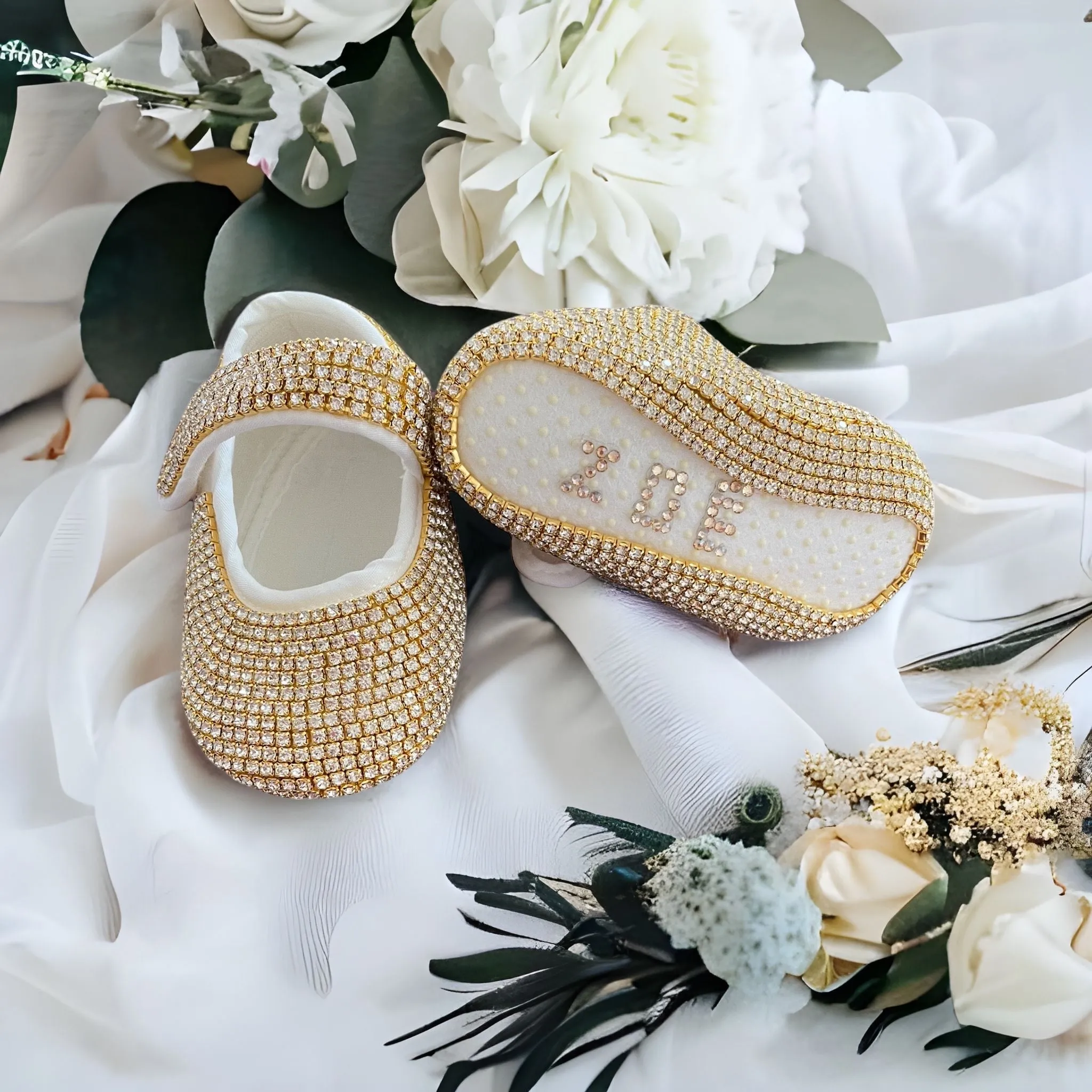 Gold Baby Shoes