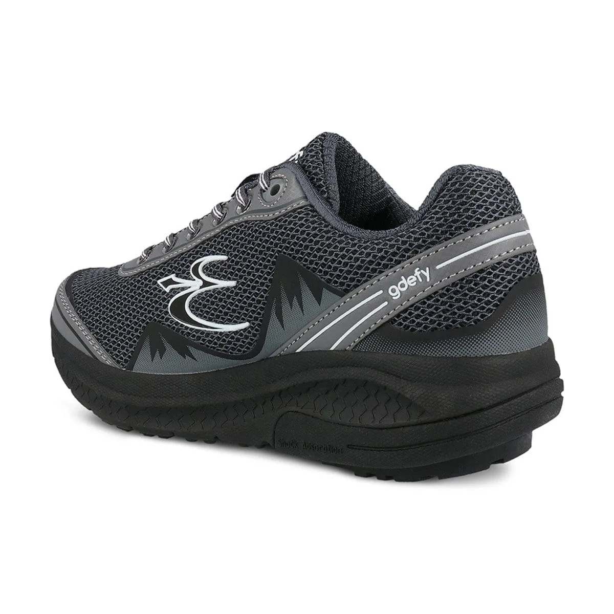 Gravity Defyer Women's Mighty Walk Athletic Shoes- Charcoal/ Black